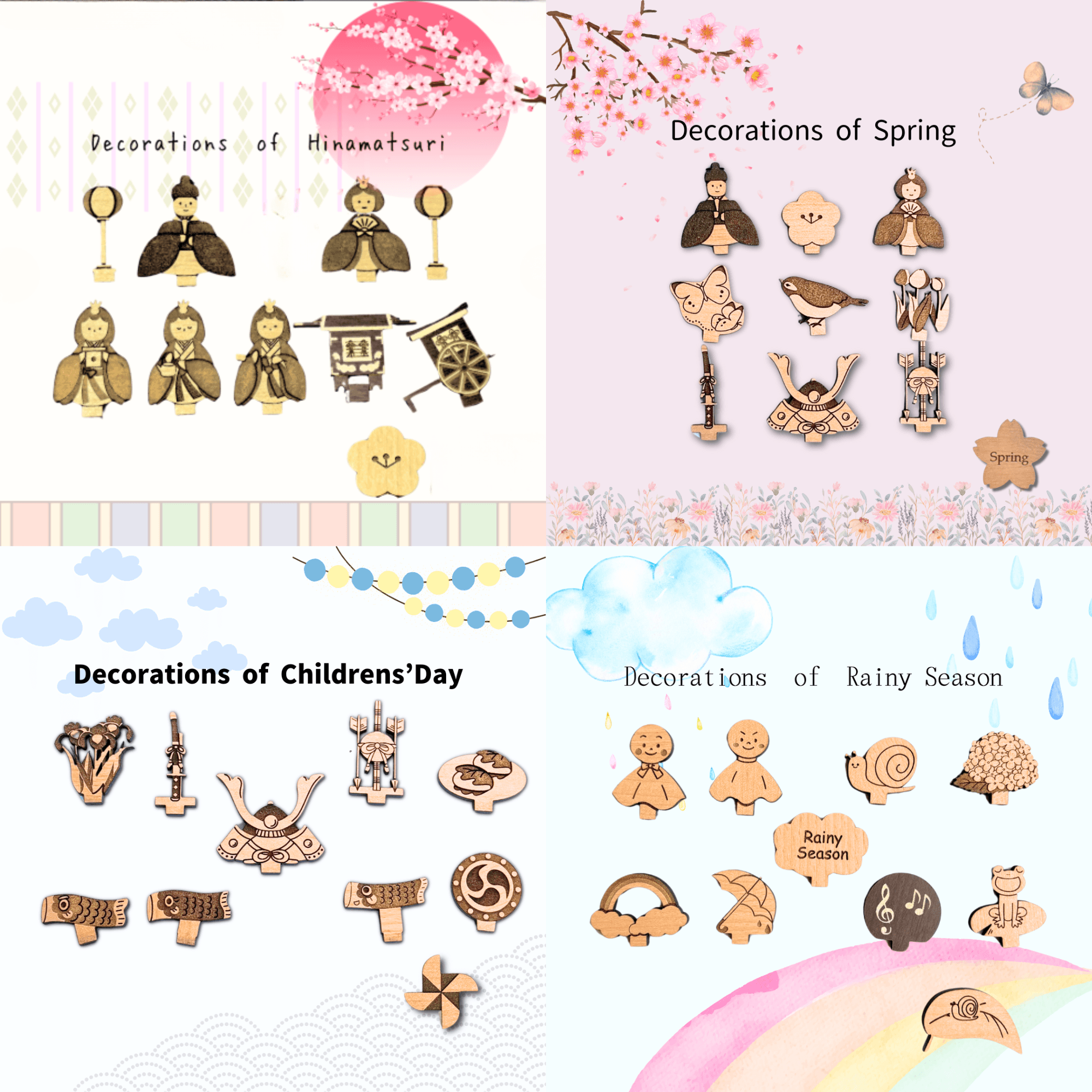 【単品購入】うちのツリー　夏パーツ　夏　　7月　８月　花火　ひまわり　夏休み　季節飾り　インテリア　2way　壁掛け | 13枚目